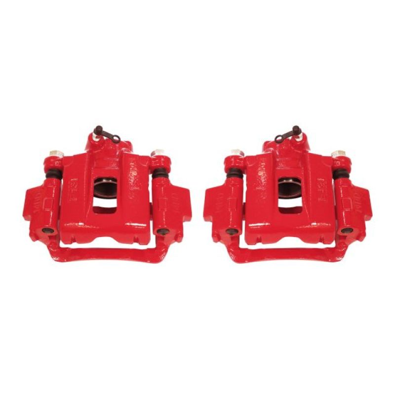 Power Stop 03-09 Toyota 4Runner Rear Red Calipers w/Brackets - Pair.
