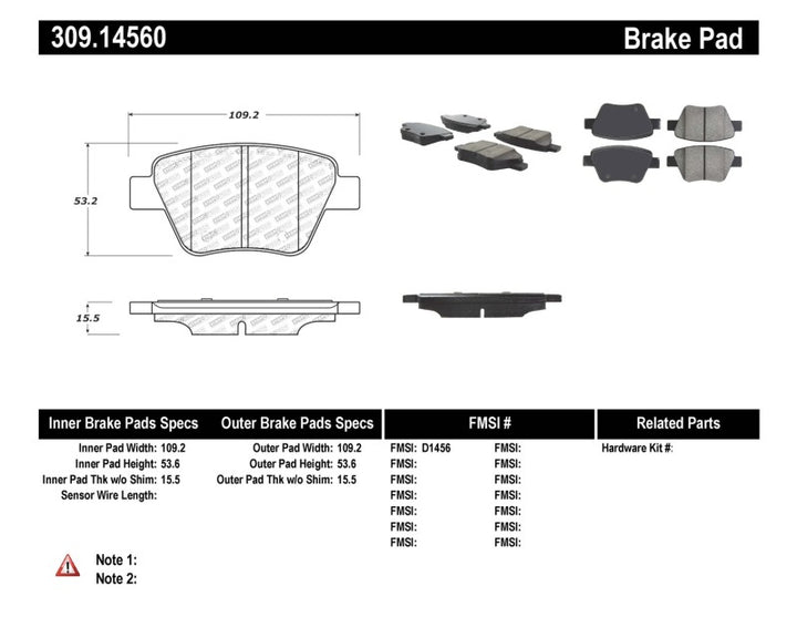 StopTech Performance Volkswagen Rear Brake Pads.