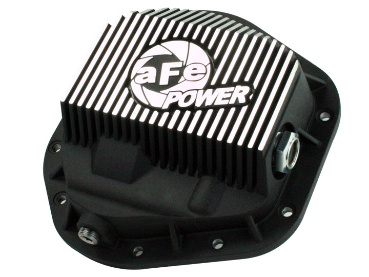 aFe Power Front Differential Cover 5/94-12 Ford Diesel Trucks V8 7.3/6.0/6.4/6.7L (td) Machined Fins.