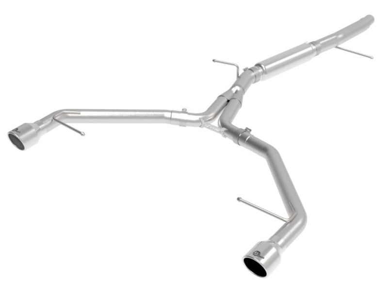 aFe MACHForce XP 3in-2.5in SS Exhaust Axle-Back 17-19 Audi A4 (B9) L4-2.0L (t) - Polished.