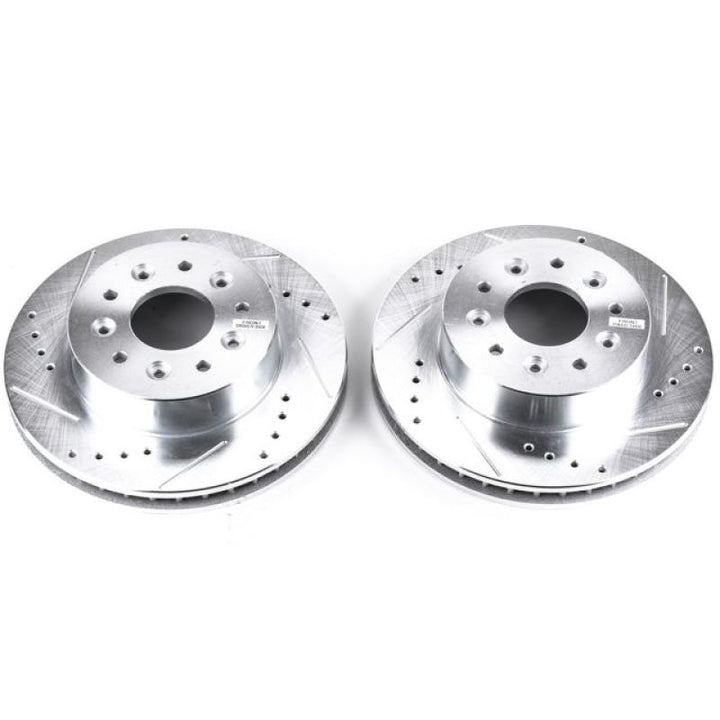 Power Stop 63-82 Chevrolet Corvette Front Evolution Drilled & Slotted Rotors - Pair.