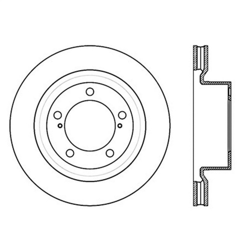 StopTech 07-09 Toyota Tundra / 08-09 Toyota Sequoia Front Right Slotted & Drilled Rotor.