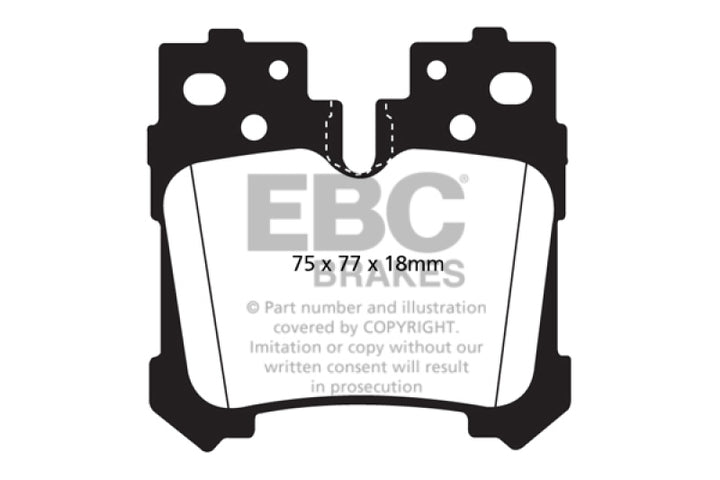 EBC 07+ Lexus LS460 4.6 Yellowstuff Rear Brake Pads.