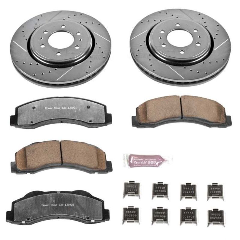 Power Stop 10-18 Ford Expedition Front Z36 Truck & Tow Brake Kit.