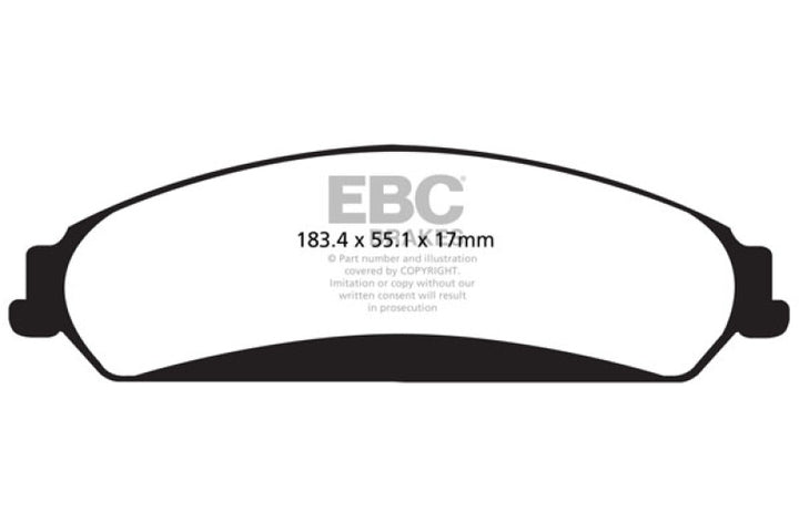 EBC 11+ Chrysler 300C 5.7 Yellowstuff Front Brake Pads.