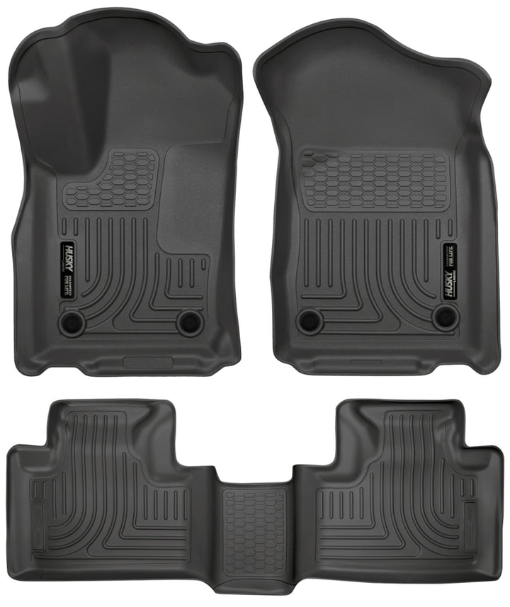 Husky Liners 16-22 Dodge Durango Weatherbeater Black Front & 2nd Seat Floor Liners.