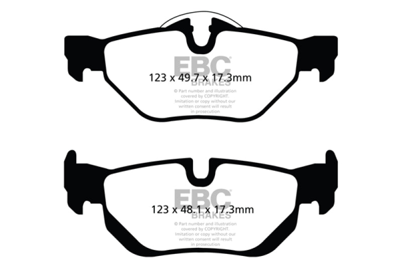 EBC 13+ BMW X1 2.0 Turbo (28i) Yellowstuff Rear Brake Pads.