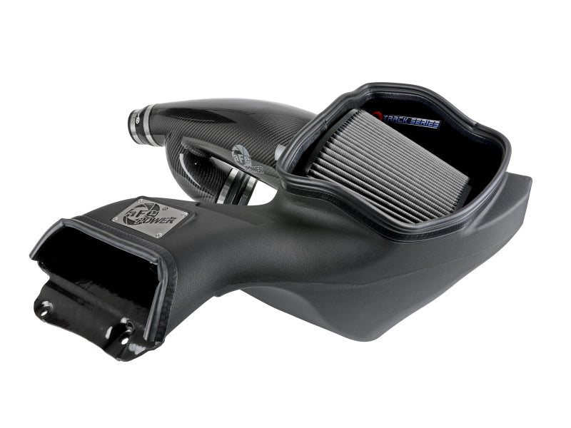 aFe 17-20 Ford F-150/Raptor Track Series Carbon Fiber Cold Air Intake System With Pro DRY S Filters.