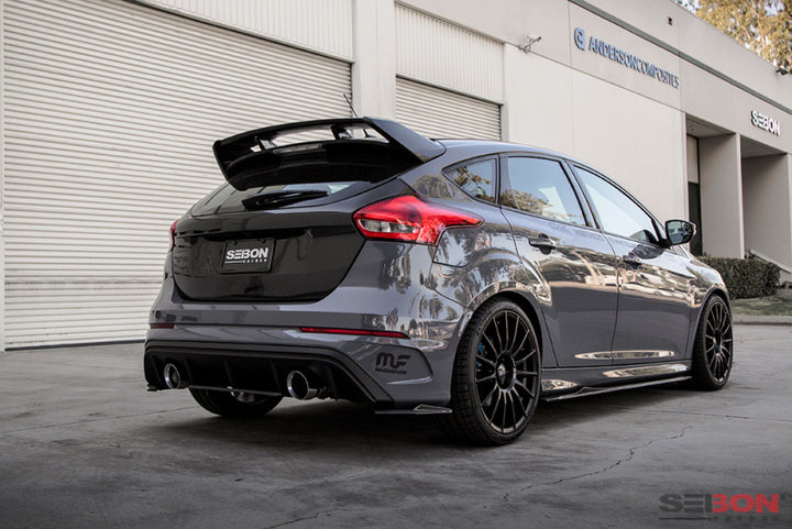 Seibon 16-17 Ford Focus RS SA-Style Carbon Fiber Rear Lip.