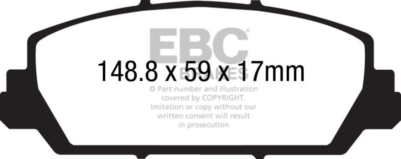 EBC 12+ Acura RDX 3.5 Redstuff Front Brake Pads.