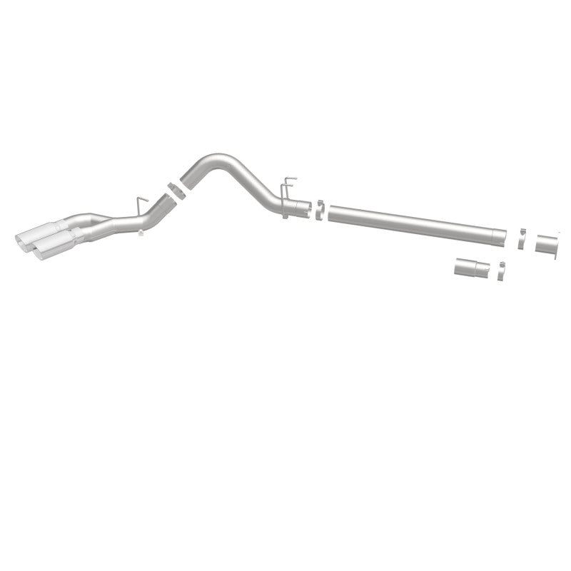 MagnaFlow 08-17 Ford F-250/F-350/F-450 4.6L/6.7 DPF-Back SS 4in Dual Single Passenger Side Rear Exit.