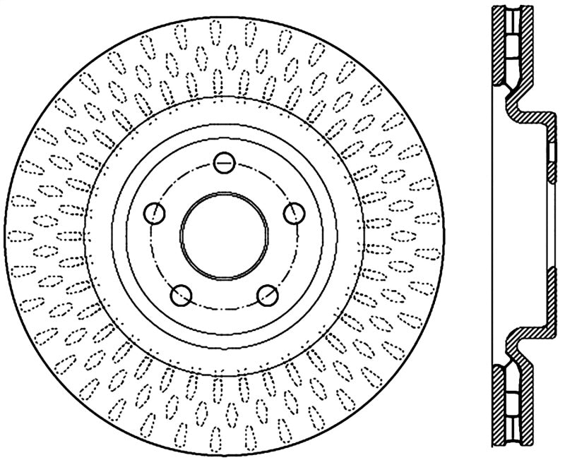 StopTech 12-13 Jeep SRT8 Front Right Slotted Sport Brake Rotor.