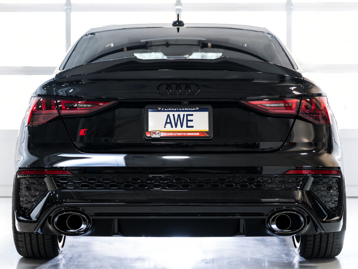 AWE Tuning Audi 22-23 8Y RS3 Cat-Back Track Edition Exhaust System - No Tips.