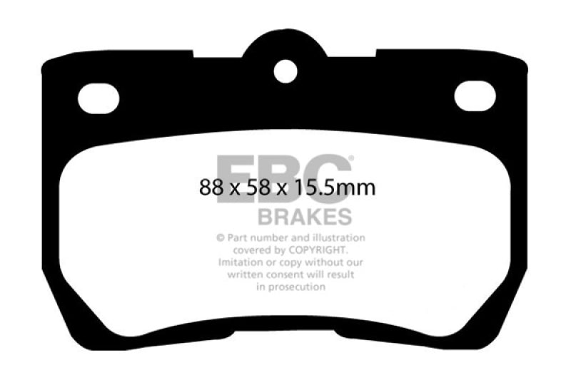 EBC 06-07 Lexus GS300 3.0 Redstuff Rear Brake Pads.