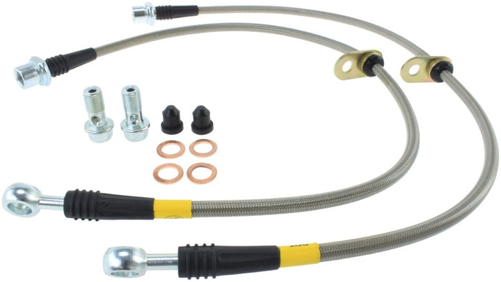 StopTech 02-12 Toyota Camry Coupe/Sedan / 04-08 Solara Rear Stainless Steel Brake Lines.