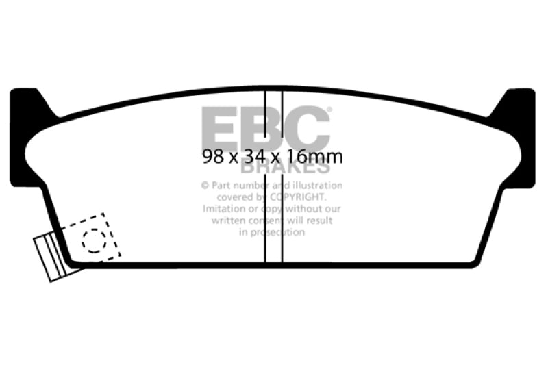 EBC 90-93 Infiniti M30 3.0 Redstuff Rear Brake Pads.