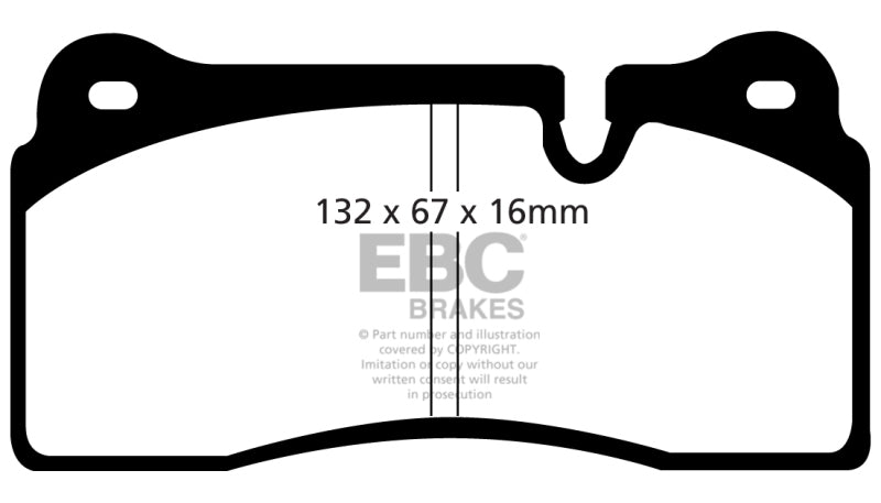 EBC 08-17 Audi R8 4.2L/5.2L Yellowstuff Rear Brake Pads.