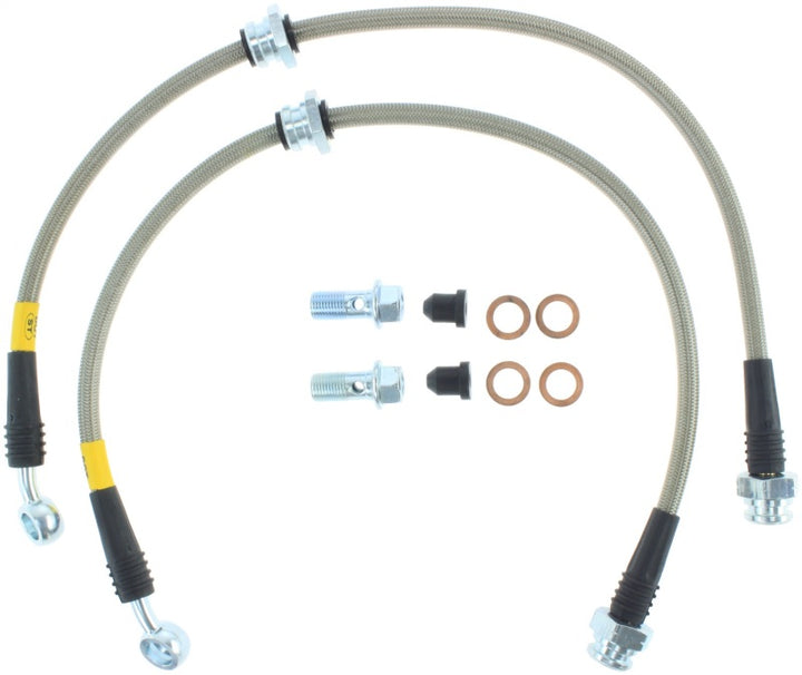 StopTech 00-06 Nissan Sentra Stainless Steel Front Brake Lines.