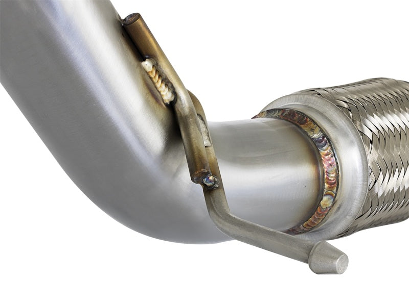aFe Power Elite Twisted Steel 16-17 Honda Civic I4-1.5L (t) 2.5in Rear Down-Pipe Mid-Pipe.