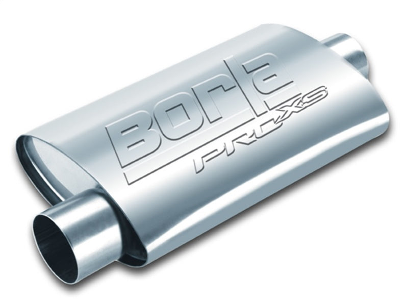 Borla Universal 4in x 9-1/2in x 14in Oval Center/Offset 3in Inlet/Outlet ProXS Muffler.