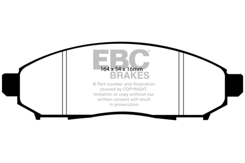 EBC 05+ Nissan Frontier 2.5 2WD Yellowstuff Front Brake Pads.