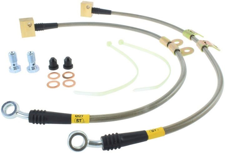 StopTech 06-09 Chevy Trailblazer Stainless Steel Front Brake Lines.