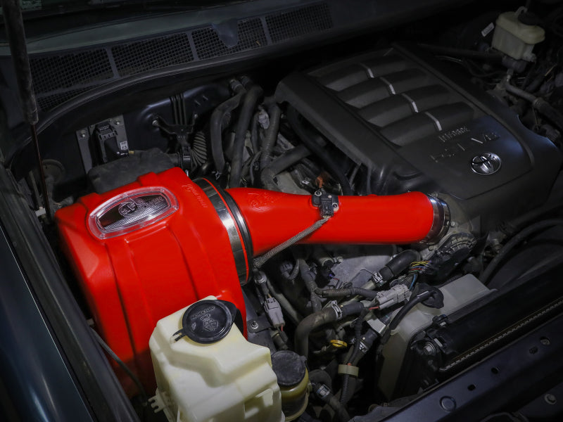 aFe 07-21 Toyota Tundra V8 5.7L Momentum GT Red Edition Cold Air Intake System w/ Pro DRY S Filter.