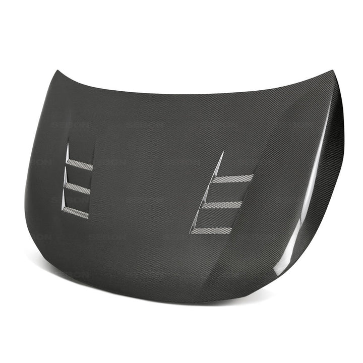 Seibon 19-20 Toyota Corolla Hatchback TS-Style Carbon Fiber Hood.