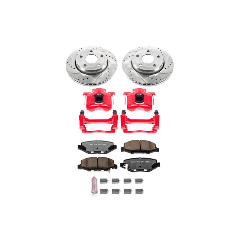Power Stop 07-17 Jeep Wrangler Front Z36 Truck & Tow Brake Kit w/Calipers.