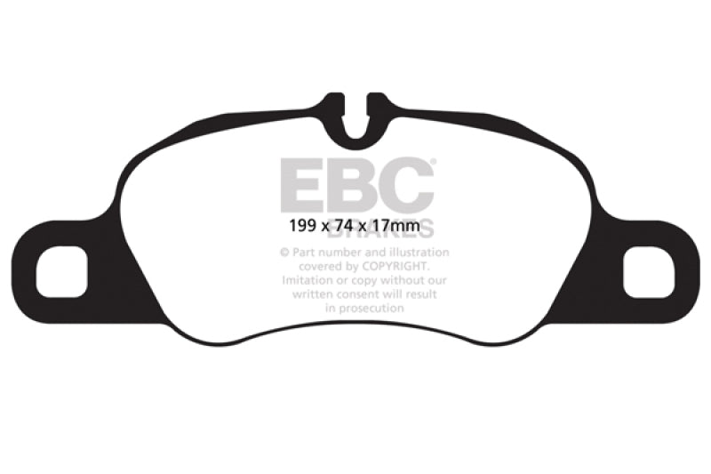 EBC 09-12 Porsche 911 (997) (Cast Iron Rotor only) 3.6 Carrera 2 Yellowstuff Front Brake Pads.