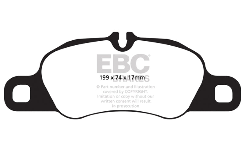 EBC 12-16 Porsche Boxster 2.7L (Cast Iron Rotors Only) Bluestuff Front Brake Pads.