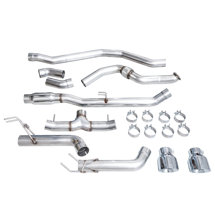 AWE Tuning 22+ Honda Civic Si/Acura Integra Track Edition Catback Exhaust - Dual Chrome Silver Tips.