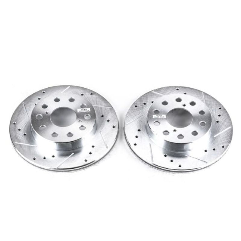 Power Stop 91-95 Toyota MR2 Rear Evolution Drilled & Slotted Rotors - Pair.