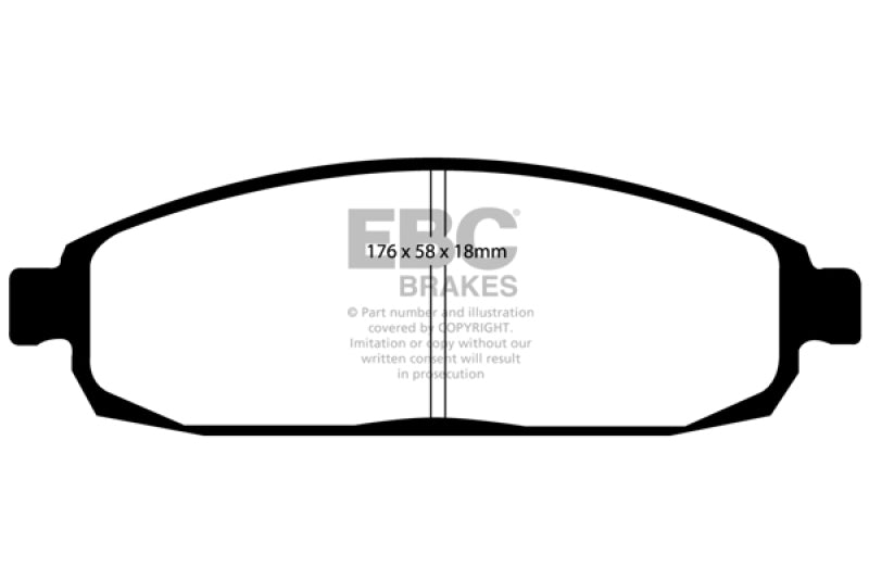 EBC 05-10 Jeep Commander 3.7 Greenstuff Front Brake Pads.