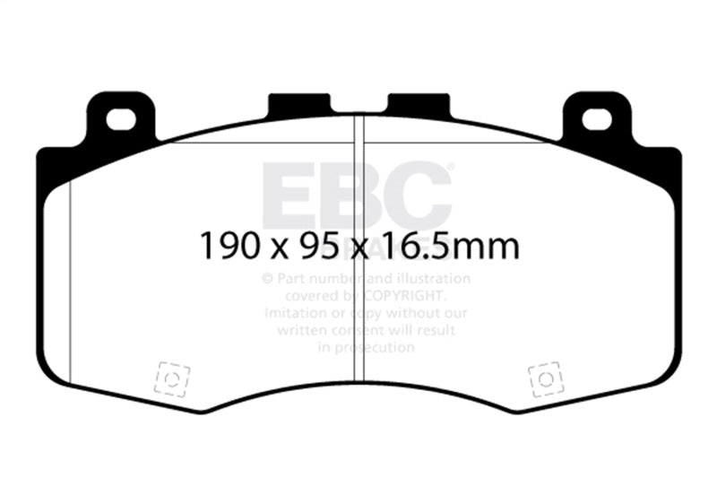 EBC 2018+ Jeep Grand Cherokee Trackhawk Yellowstuff Front Brake Pads.