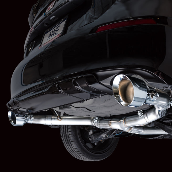 AWE Tuning 22+ Honda Civic Si/Acura Integra Track Edition Catback Exhaust - Dual Chrome Silver Tips