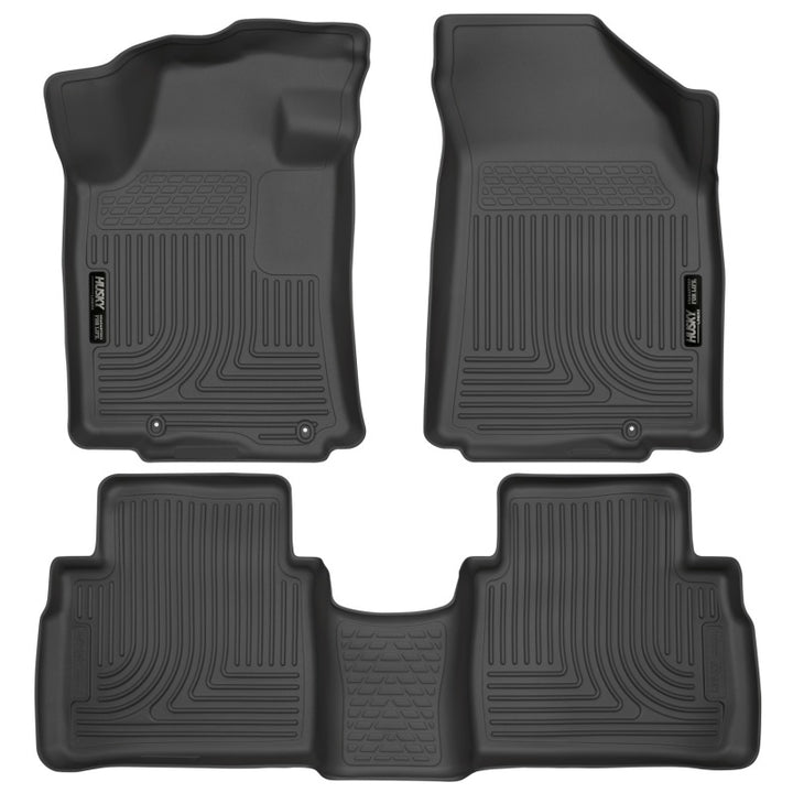 Husky Liners 2016 Nissan Maxima WeatherBeater Front and Second Row Black Floor Liners.