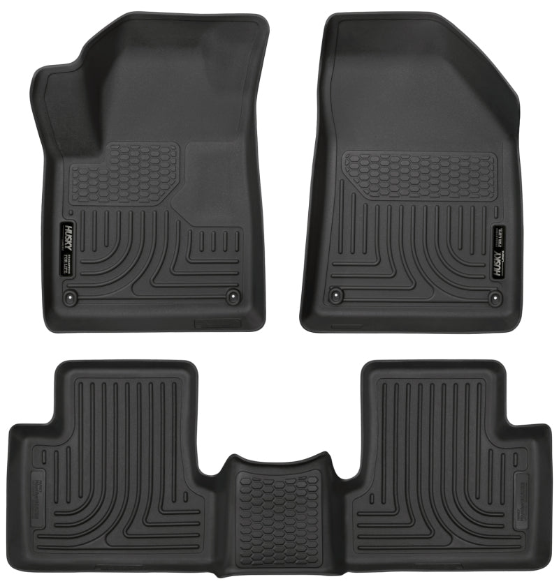 Husky Liners 15-22 Jeep Cherokee WeatherBeater Combo Black Floor Liners.