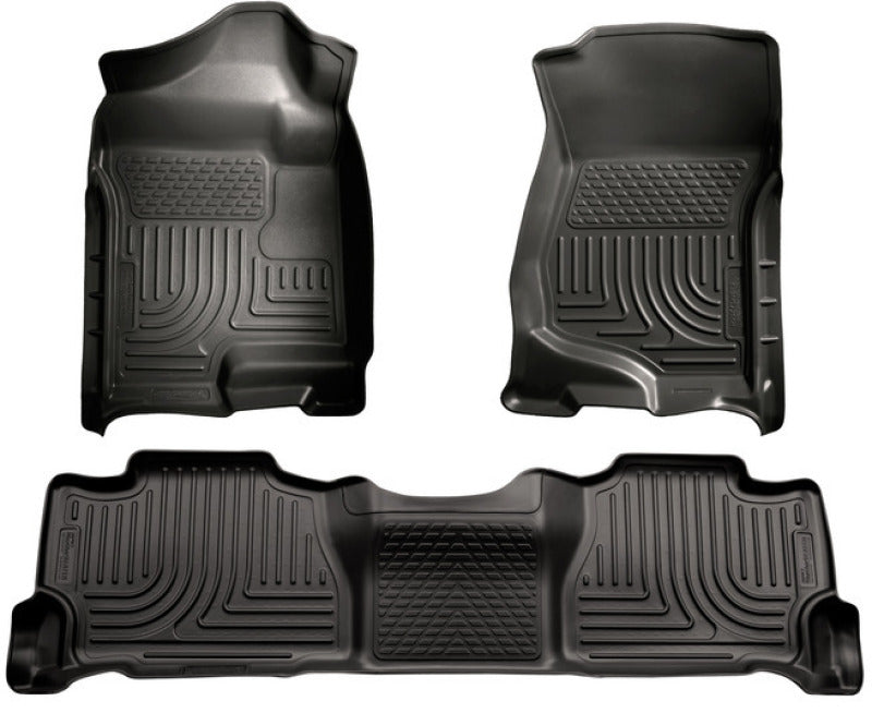 Husky Liners 07-13 GM Escalade ESV/Avalanche/Suburban WeatherBeater Black Front/2nd Row Floor Liners.