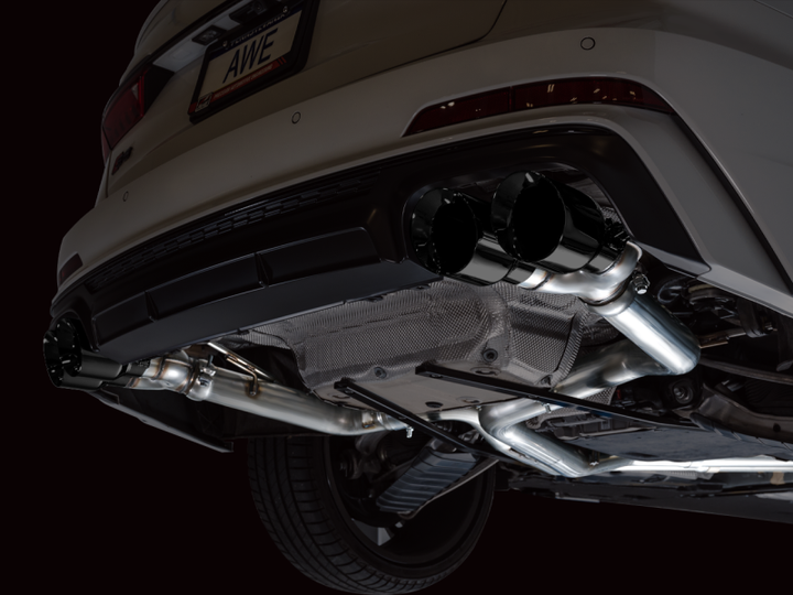 AWE Tuning 19-23 Audi C8 S6/S7 2.9T V6 AWD Track Edition Exhaust - Diamond Black Tips.