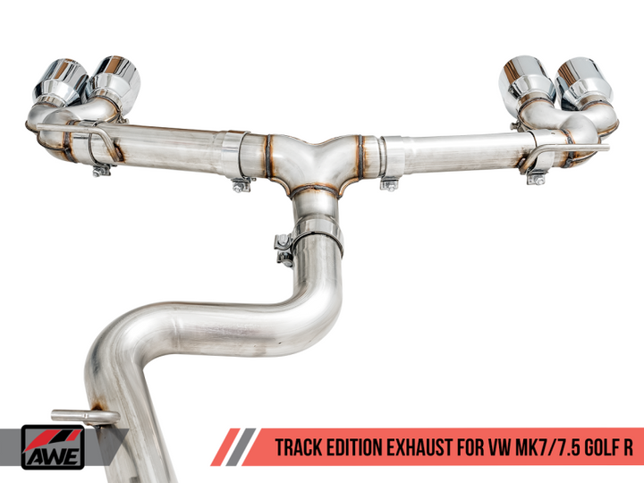 AWE Tuning MK7.5 Golf R Track Edition Exhaust w/Chrome Silver Tips 102mm.