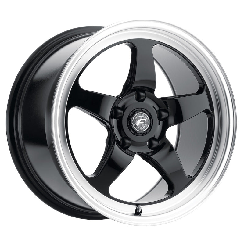 Forgestar D5 Drag 18x10 / 5x114.3 BP / ET22 / 6.4in BS Gloss Black Wheel.