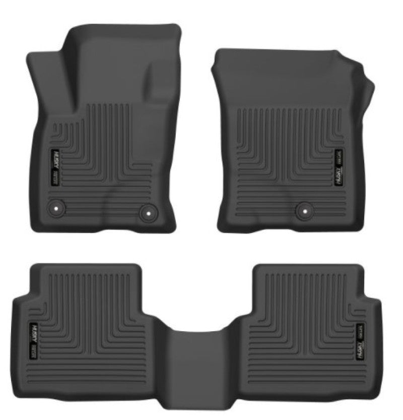 Husky Liners 20-21 Ford Escape All Models Exc Hybrid Weatherbeater Front and 2nd Seat Liners - BLK.