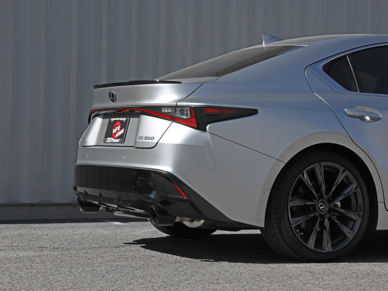 aFe Takeda 14-22 Lexus IS350 V6 2.5in. 304 Stainless Steel Axle-Back Exhaust System w/ Black Tip.