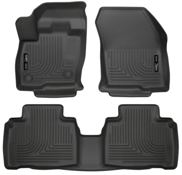 Husky Liners 2015 Ford Edge WeatherBeater Front & 2nd Row Combo Black Floor Liners.