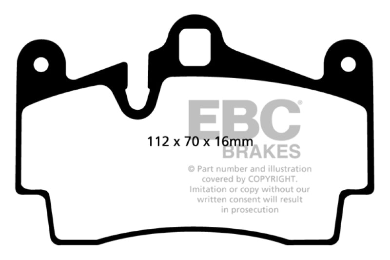 EBC 11-15 Audi Q7 3.0 Supercharged Yellowstuff Rear Brake Pads.