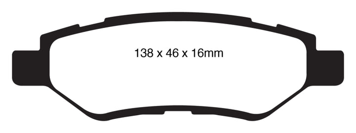 EBC 08-13 Cadillac CTS 3.0 Redstuff Rear Brake Pads.