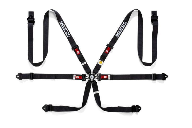 Sparco Belt PD 6 Point 2in Black Harness.