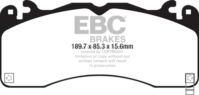 EBC 2015+ Ford Mustang (6Th Gen) 2.3L Turbo (GT Package) Bluestuff Front Brake Pads.
