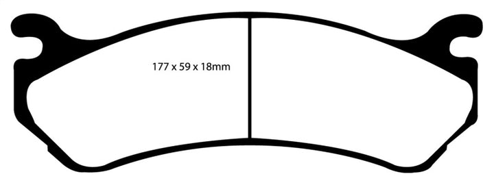 EBC 02 Cadillac Escalade 5.3 (Akebono rear caliper) Yellowstuff Front Brake Pads.